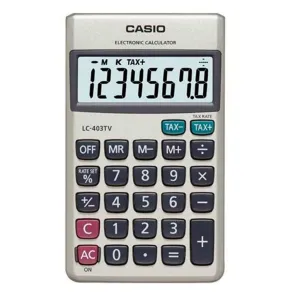 Calculadora Casio Portatil Display extra grande Gris LC-403-TV