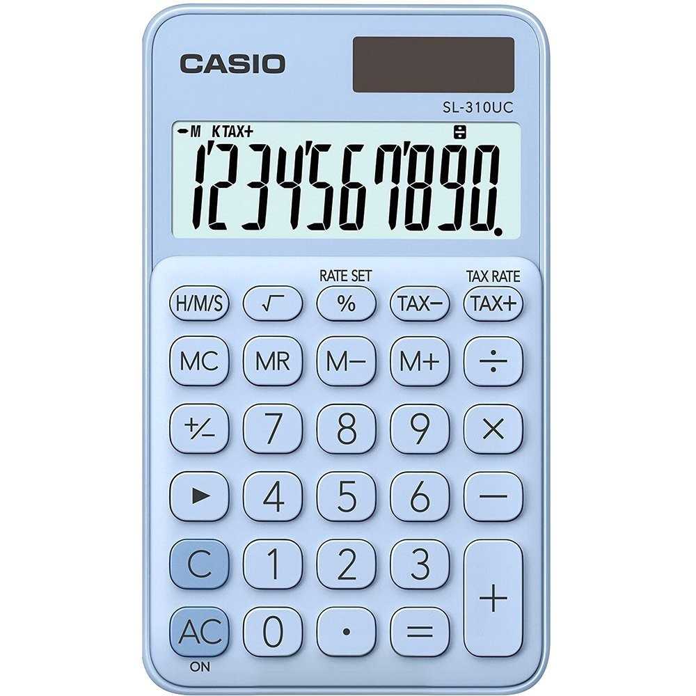 Calculadora Casio Portatil Display extra grande SL-310UC-LB Celeste