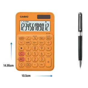 Calculadora Casio Escritorio 12 digitos MS-20UC-RG Naranja
