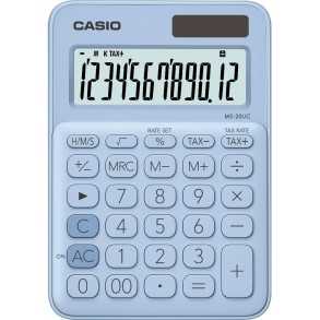 Calculadora Casio Escritorio 12 digitos MS-20UC-LB Celeste