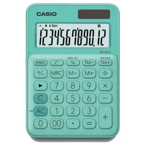 Calculadora Casio Escritorio 12 digitos MS-20UC-GN Verde