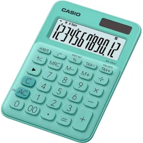 Calculadora Casio Escritorio 12 digitos MS-20UC-GN Verde