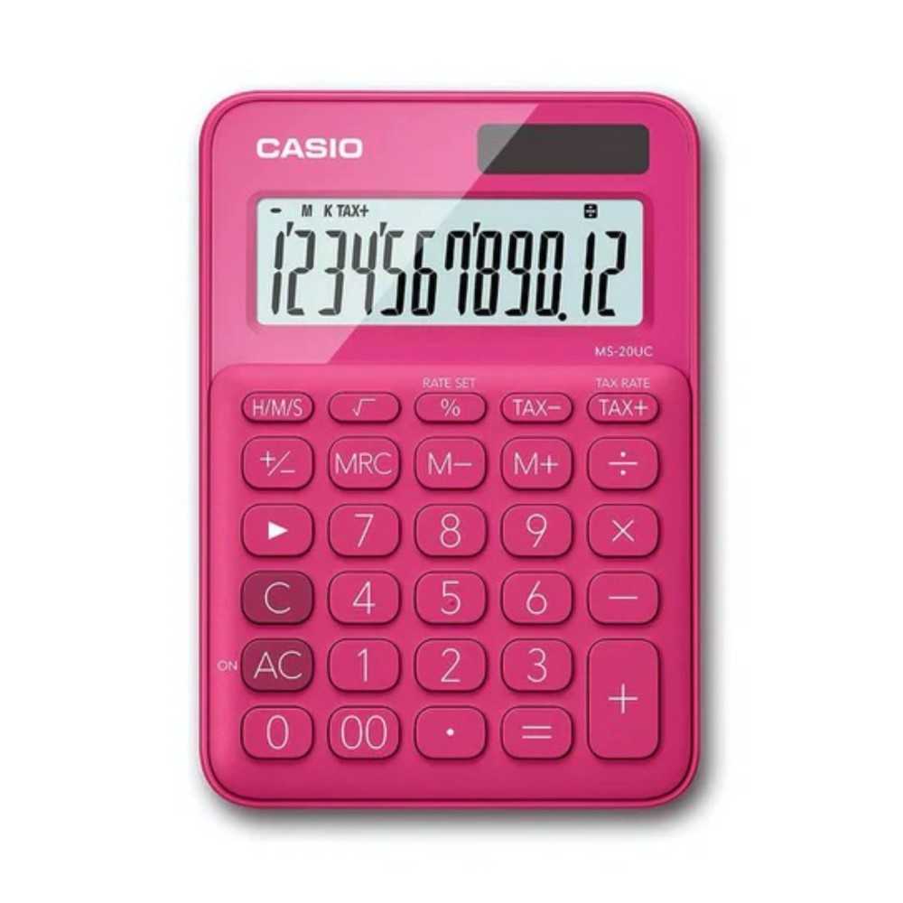 Calculadora Casio Escritorio 12 digitos MS-20UC-RD Rojo
