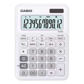 Calculadora Casio Escritorio 12 digitos MS-20NC-WE Blanco