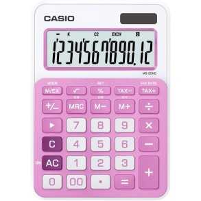 Calculadora Casio Escritorio 12 digitos MS-20NC-PK Rosa