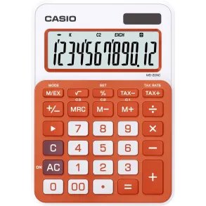 Calculadora Casio Escritorio 12 digitos MS-20NC-RG Naranja