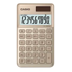 Calculadora Casio Portatil 10 digitos SL-1000SC-GD Dorado