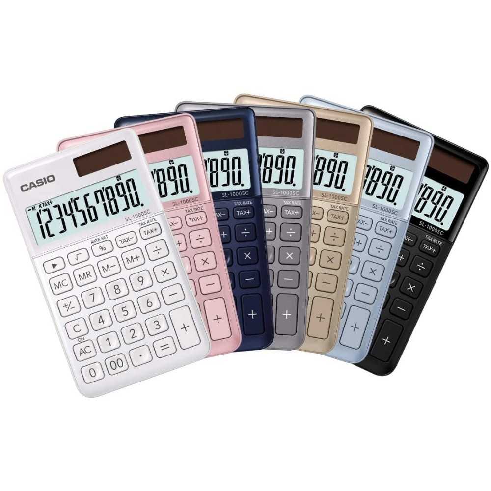 Calculadora Casio Portatil 10 digitos SL-1000SC-WE Blanco