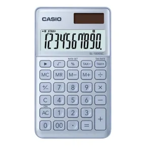Calculadora Casio Portatil 10 digitos SL-1000SC-BU Celeste