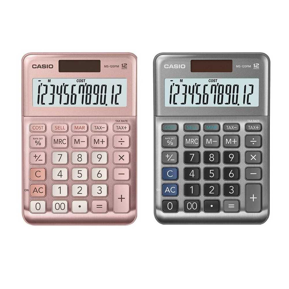 Calculadora Casio Mini Escritorio 12 digitos MS-120FM-PK Rosa