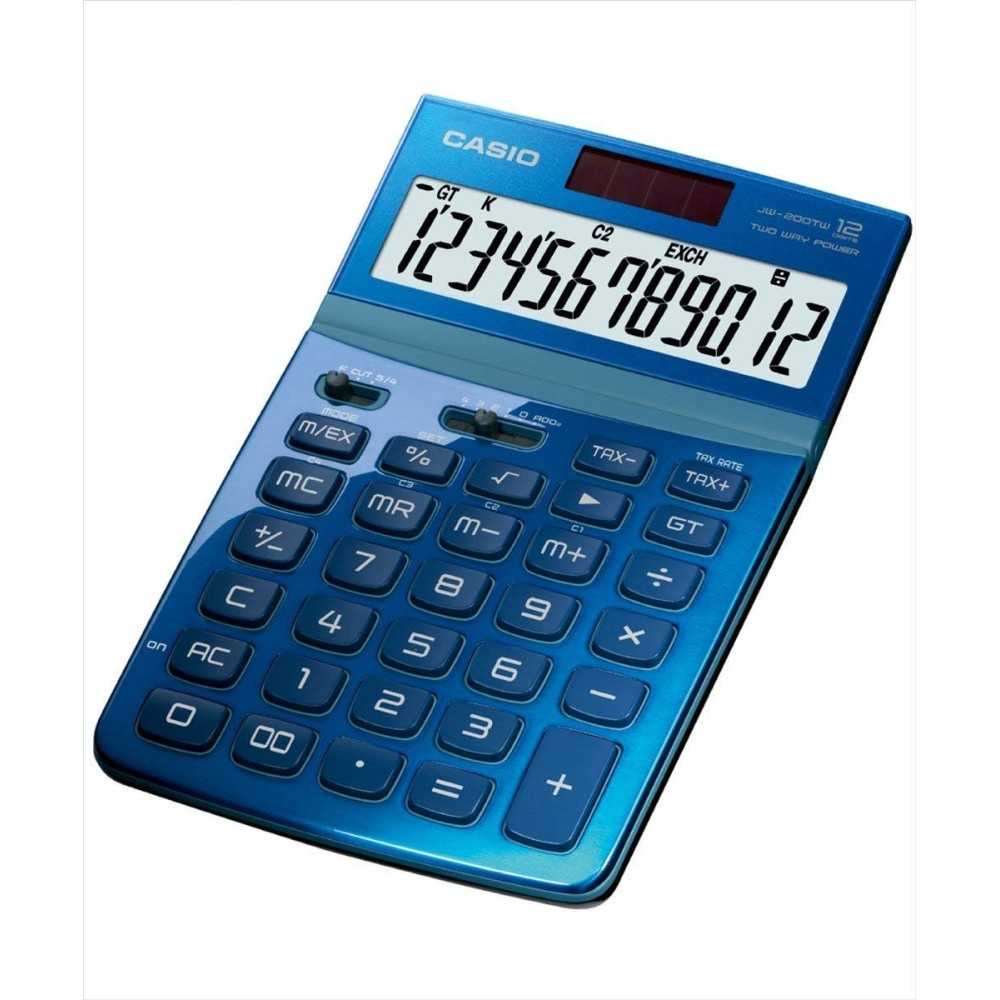 Calculadora Casio Escritorio 12 digitos JW-200TW-BU Azul