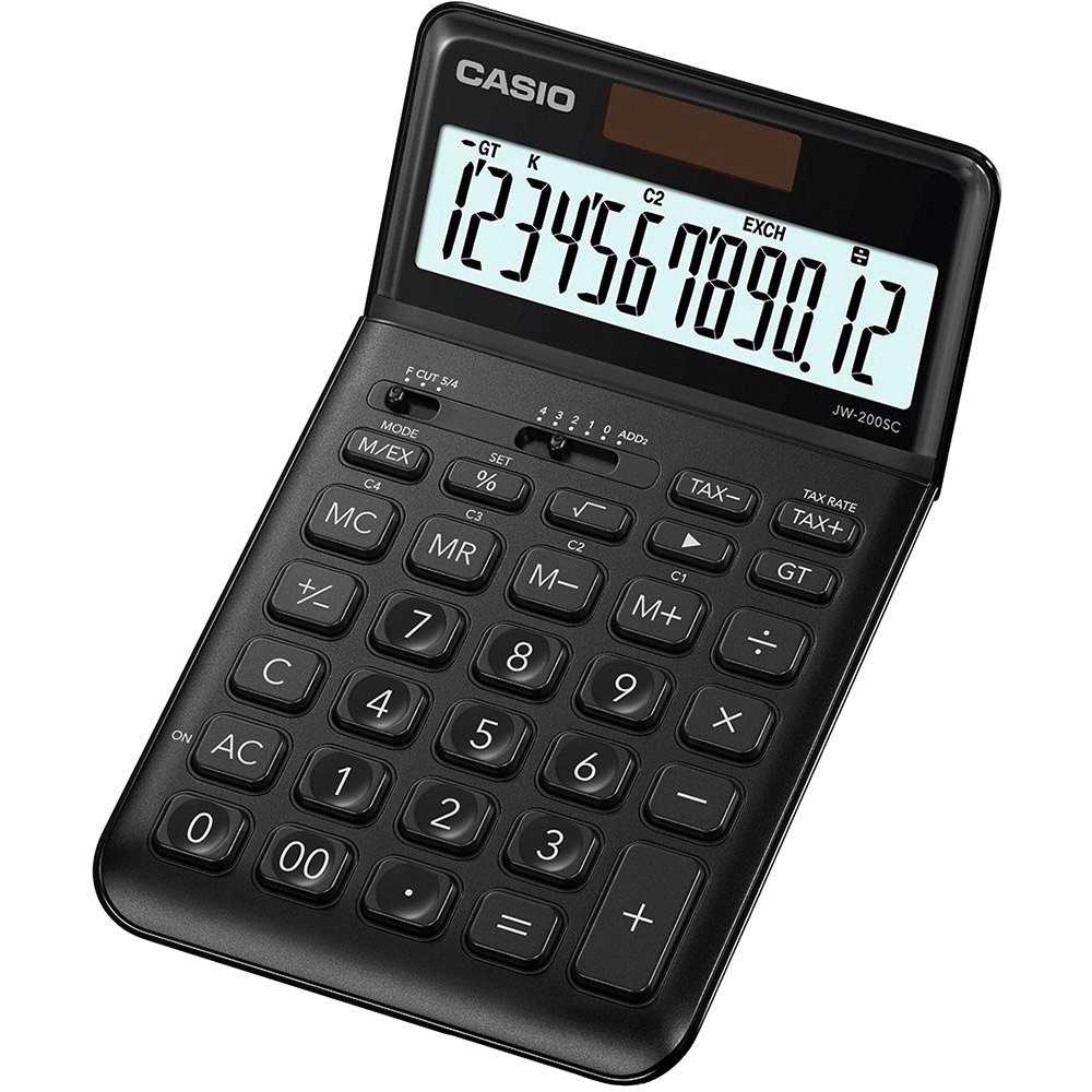 Calculadora Casio Escritorio 12 digitos JW-200SC-BK Negro