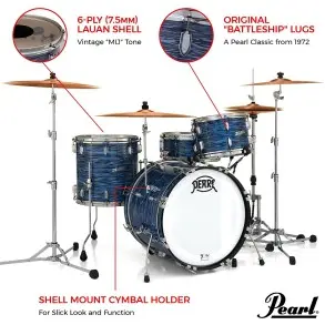 Bateria Pearl President Deluxe 3 Cuerpos PSD923XP/C 767