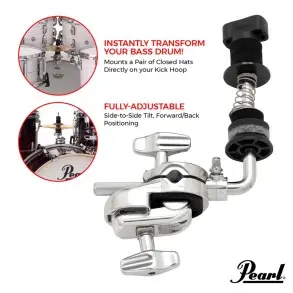 Soporte de hihat remoto con Clamp al bombo Pearl Cla-130 fijo