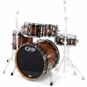 Bateria PDP Maple 5 Cuerpos Walnut Charcoal Burst PDCMX2215WC Concept Exotic