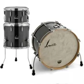 Bateria SONOR Vintage Con Tom Holder Madera BEECH - Color Vintage BLACK SLATE