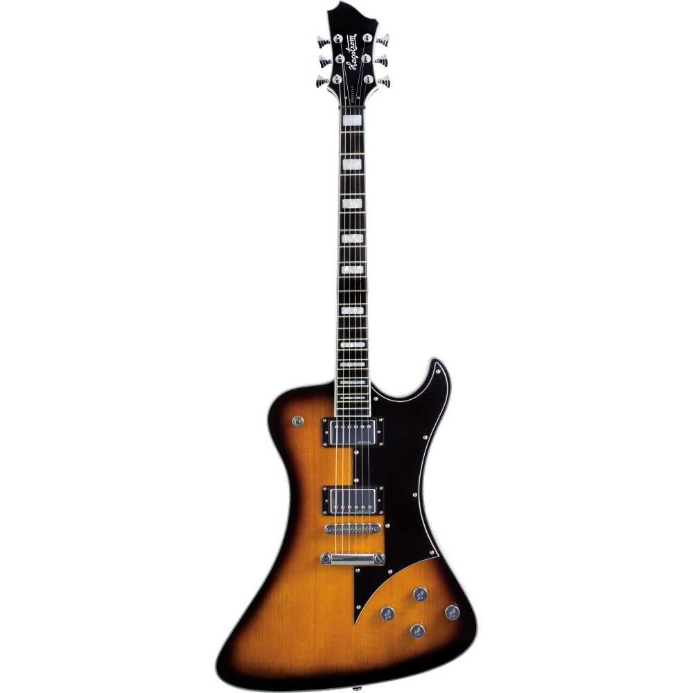 Guitarra Electrica HAGSTROM FANTOMEN con Estuche Rigido color Tobaco Sunburst