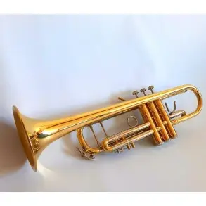 Trompeta Lincoln Winds Deluxe Tono Bb Gold lacquer con Estuche Rigido