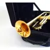 Trompeta Lincoln Winds Deluxe Tono Bb Gold lacquer con Estuche Rigido