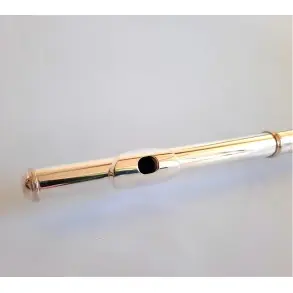 Flauta Traversa Lincoln Winds Deluxe Bb Plata en C con 16 Llaves y Estuche