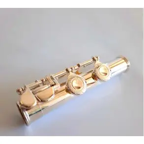 Flauta Traversa Lincoln Winds Deluxe Bb Plata en C con 16 Llaves y Estuche