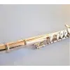 Flauta Traversa Lincoln Winds Deluxe Bb Plata en C con 16 Llaves y Estuche