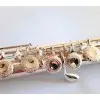 Flauta Traversa Lincoln Winds Deluxe Bb Plata en C con 16 Llaves y Estuche