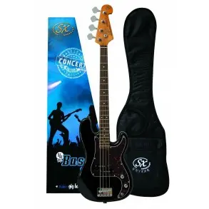 Bajo Eléctrico SX Precision 4 Cuerdas Negro + Funda
