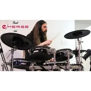 Bateria Electronica Pearl e/Merge 5 Cuerpos EM-53HB Con Corral