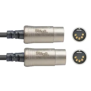Cable Midi Pro Stagg De 3 Metro NMD3R