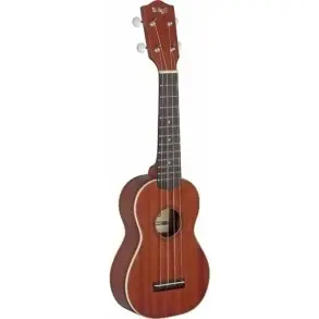 Ukelele Stagg Soprano Cedro Macizo-Aros Y Fondo Caoba