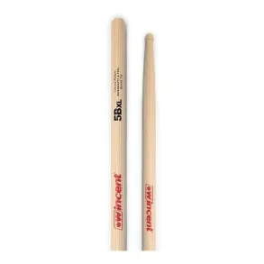 Palillos De Bateria Wincent 5b Xl Punta Redonda Hickory