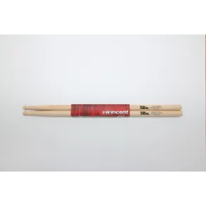 Palillos De Bateria Wincent 5b Xl Punta Redonda Hickory