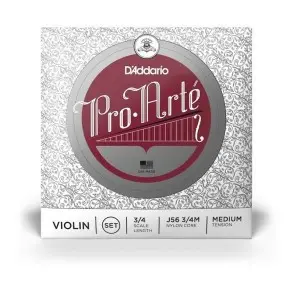 Encordado Para violín Daddario 3/4 Pro arte Steel Medium J563/4M