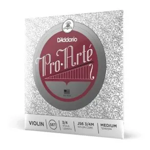 Encordado Para violín Daddario 3/4 Pro arte Steel Medium J563/4M