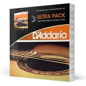 Encordado Daddario Pack Ez900 + Ej15 Guitarra Acústica .010