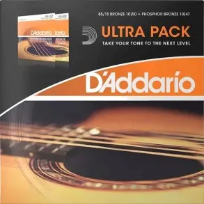 Encordado Daddario Pack Ez900 + Ej15 Guitarra Acústica .010