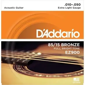 Encordado Daddario Pack Ez900 + Ej15 Guitarra Acústica .010
