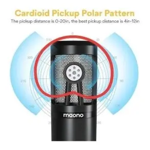 Micrófono Condensador Maono Cable Y Soporte | Cable XLR-mini plug 2,5m