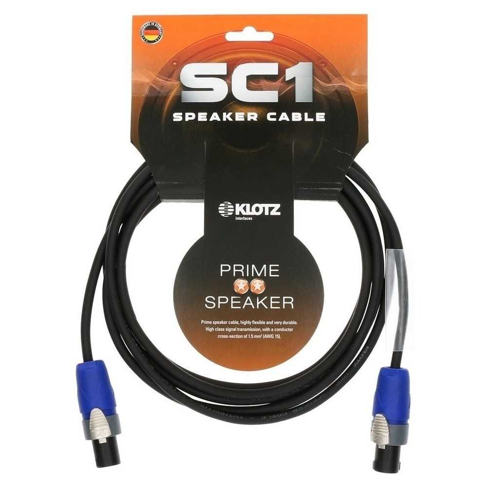 Cable Klotz Speakon - Speakon 2 Metros Cabezal Neutrik Sc1-02sw