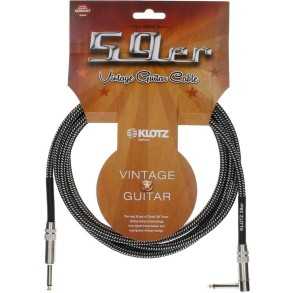 Cable Klotz Plug - Plug P/instrumento 6 Metros Tela F. Gold 90° Vina-0600