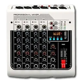Mixer 4 Canales XLR Ross MX400 con USB, Bluetooth y Efectos