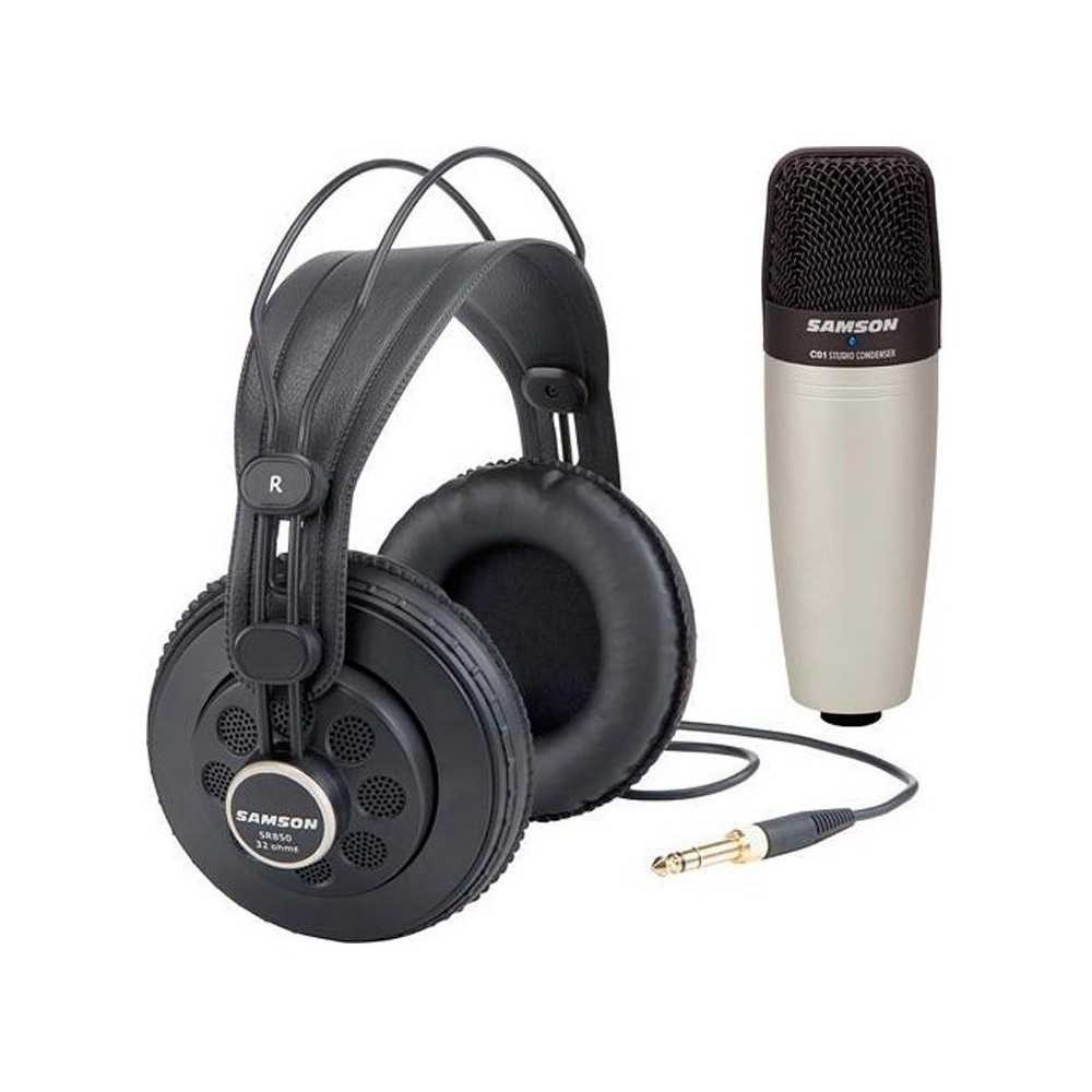 Pack De Microfono Condensador C01 y Auriculares Sr850 Samson C01850