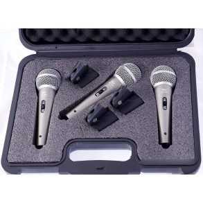 Set De 3 Microfonos Isk Estuche Y Pipetas Dm1500