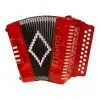 Acordeón A Botones Corelli 21 Teclas Rojo Con estuche NHC2108(P GC) RD