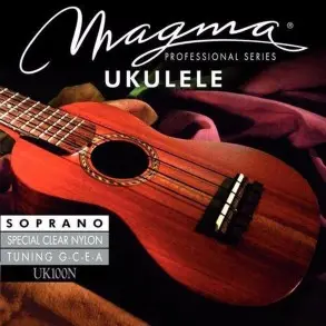 Encordado Para Ukelele Magma Soprano Nylon Transparente UK100N