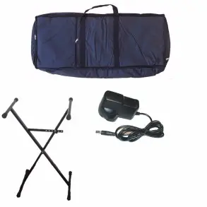 Pack de accesorios para teclado de 5 octavas Transformador + Soporte Tijera + Funda