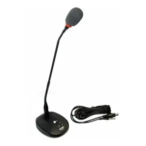 Micrófono Ross Para Podio Cuello De Ganso C/Base FM-918