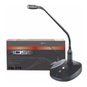 Micrófono Ross Para Podio Cuello De Ganso C/Base FM-918