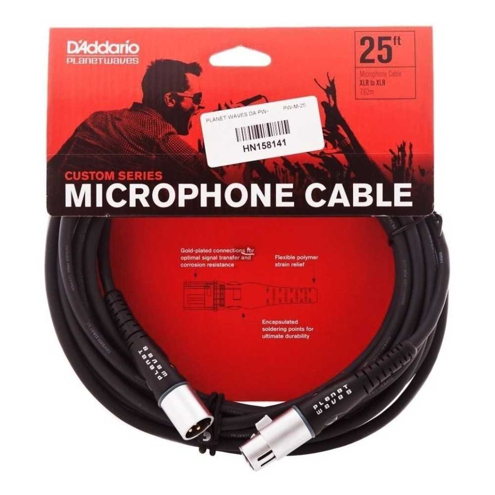 Cable Daddario Pw-m-25 Xlr-xlr 7,5m Classic Series Pro Mic